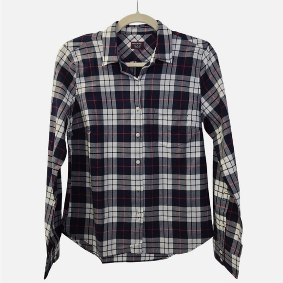 UNTUCKit Citra Plaid Long Sleeve Button Down Shirt Size 4 preppy business office - Picture 2 of 7